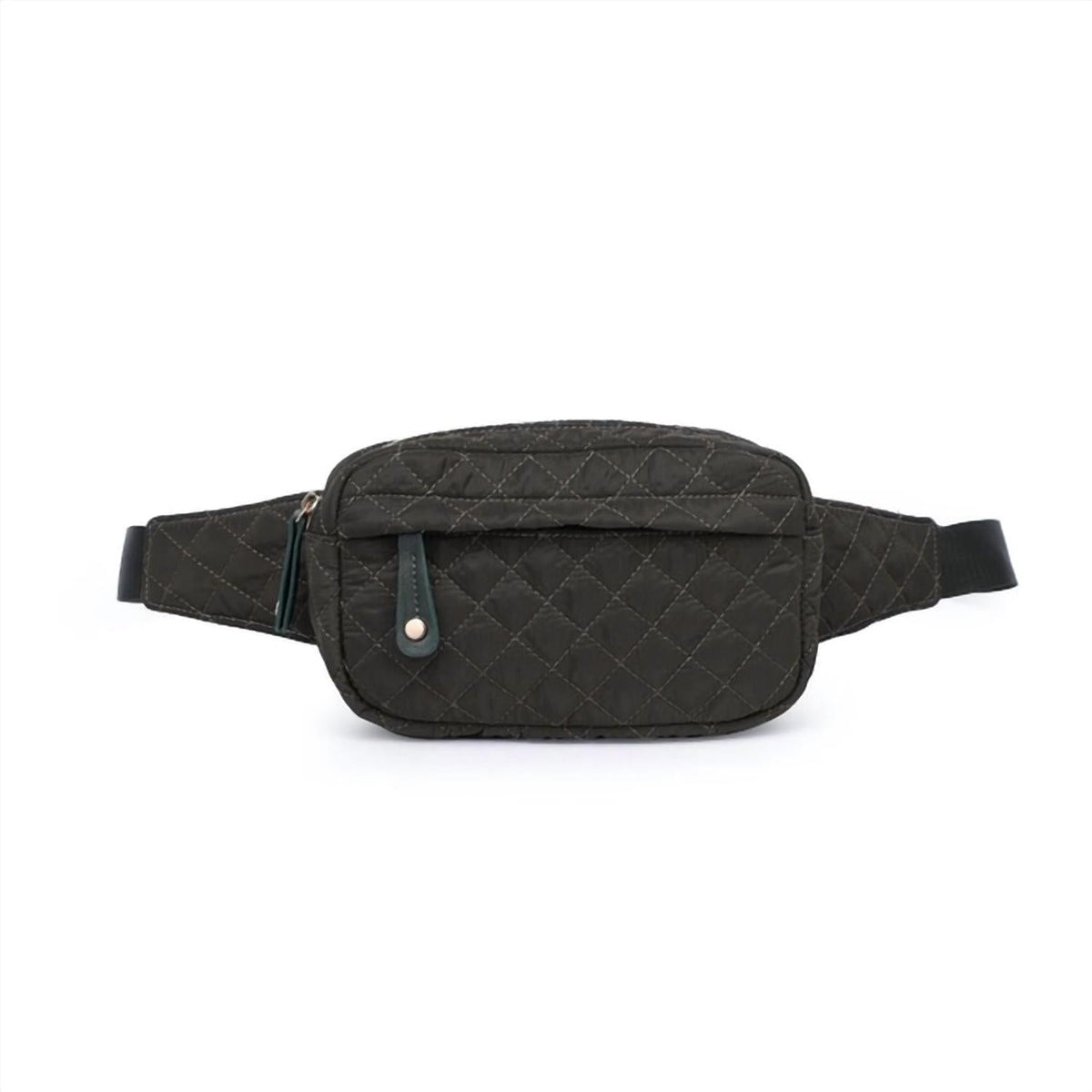 Urban Expressions - Teo Quilted Nylon Fanny Pack Belt Bag Sling Bag