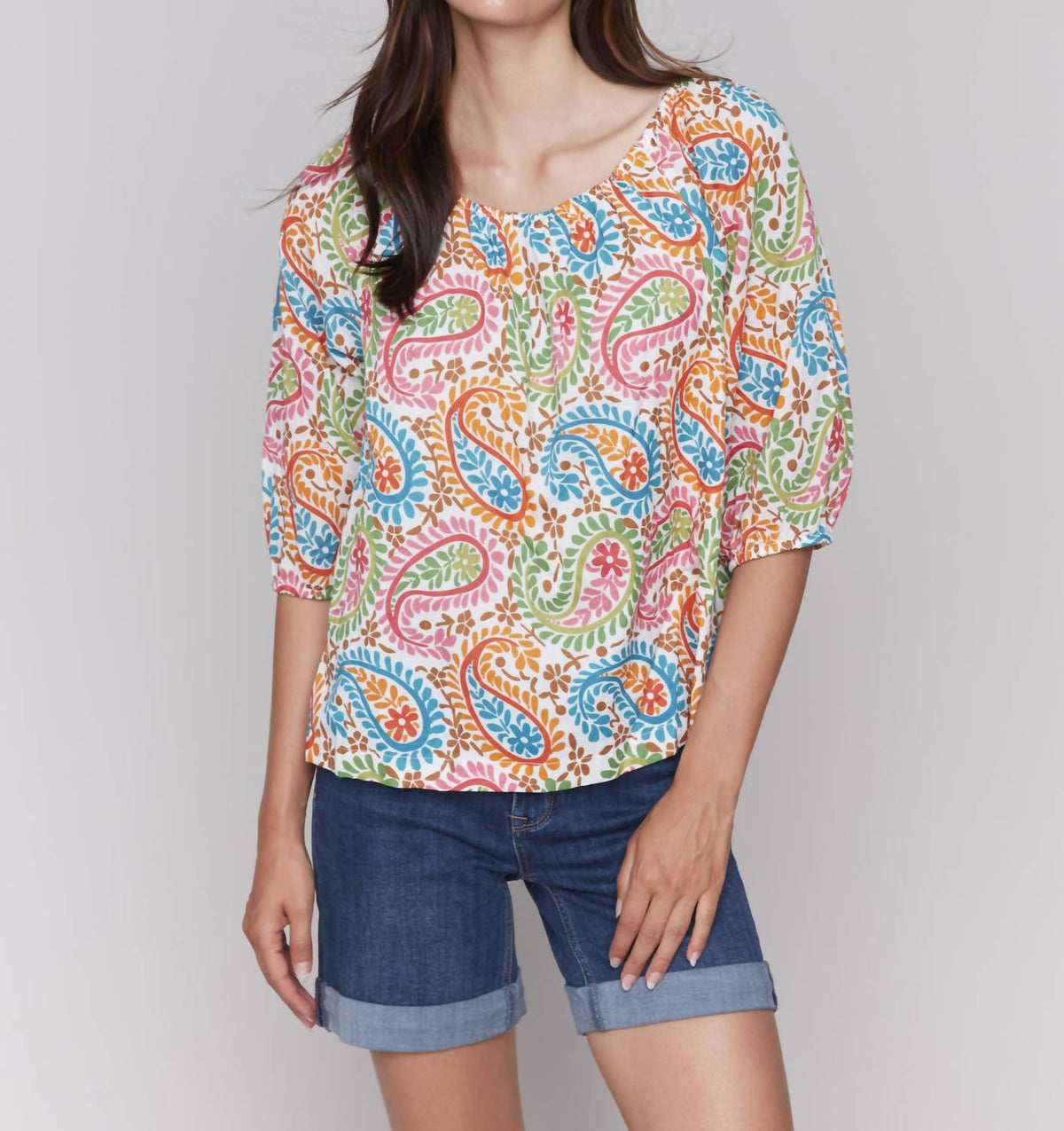 Charlie B - Off Shoulder Cotton blouse