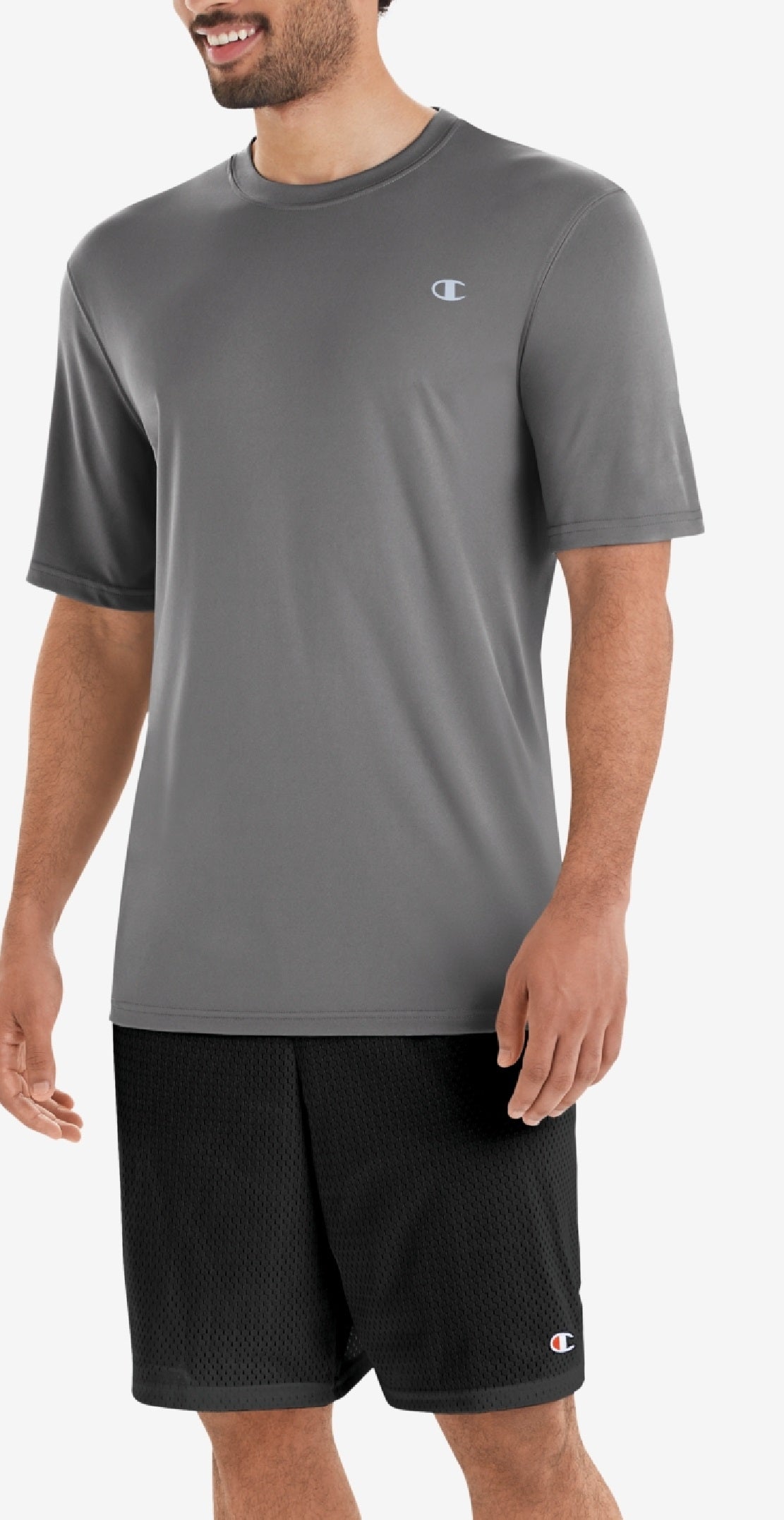 Champion Men's Double Dry T-Shirt Gray Size Large