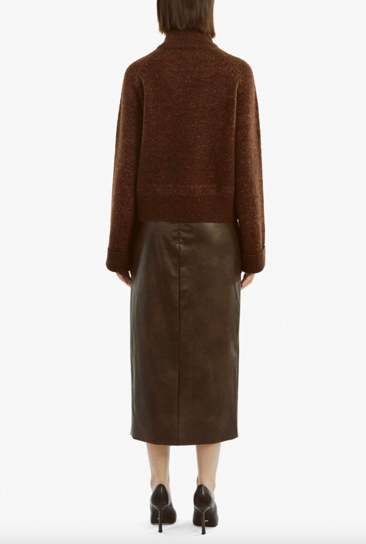 Bardot - Dante Faux Leather Midi Skirt