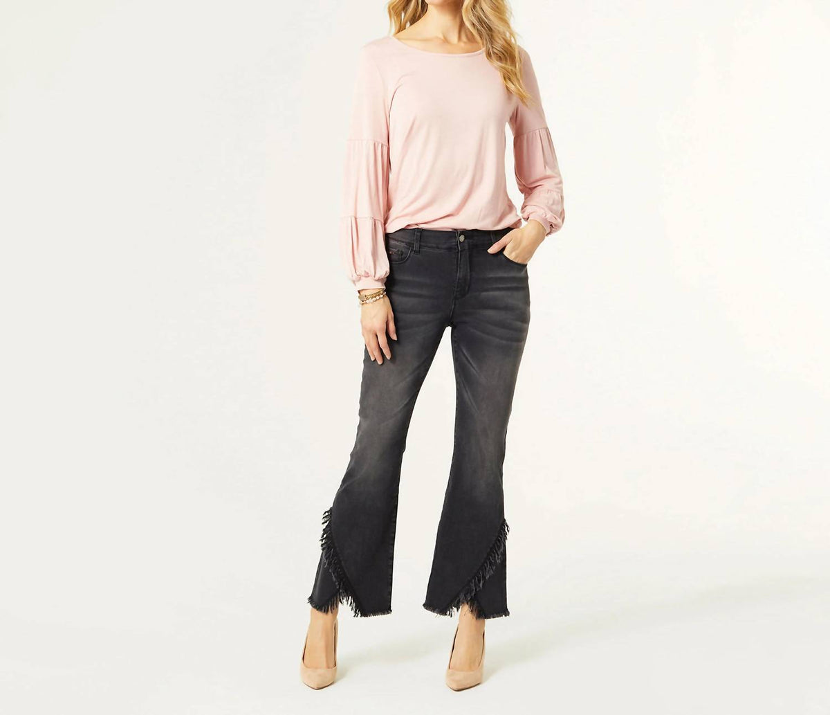 Coco + Carmen - OMG Zoey Zip Flare Leg Crossover Fringe Bottom