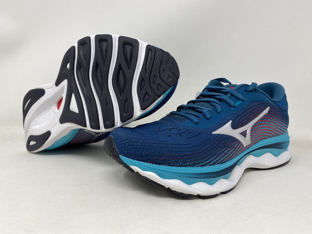 Mizuno Women's Wave Sky 5 Running Shoes Legion Blue/Silver Size 7 B(M) Us