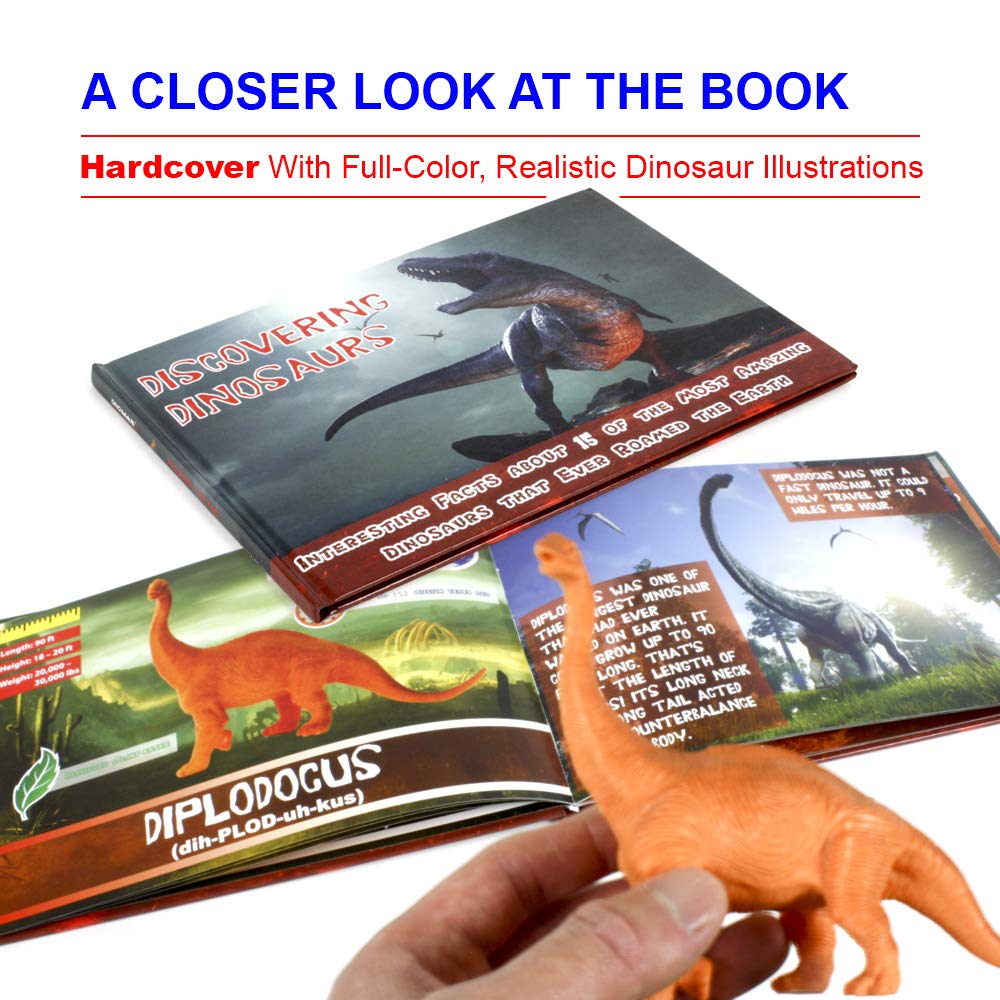 15 Dinosaur Figures & Book Set