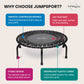 JumpSport 350 Indoor Lightweight 39" Fitness Trampoline, Black with White Frame