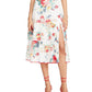 Betsey Johnson Women's Riviera Tiered Floral Midi Dress White Size X-Large