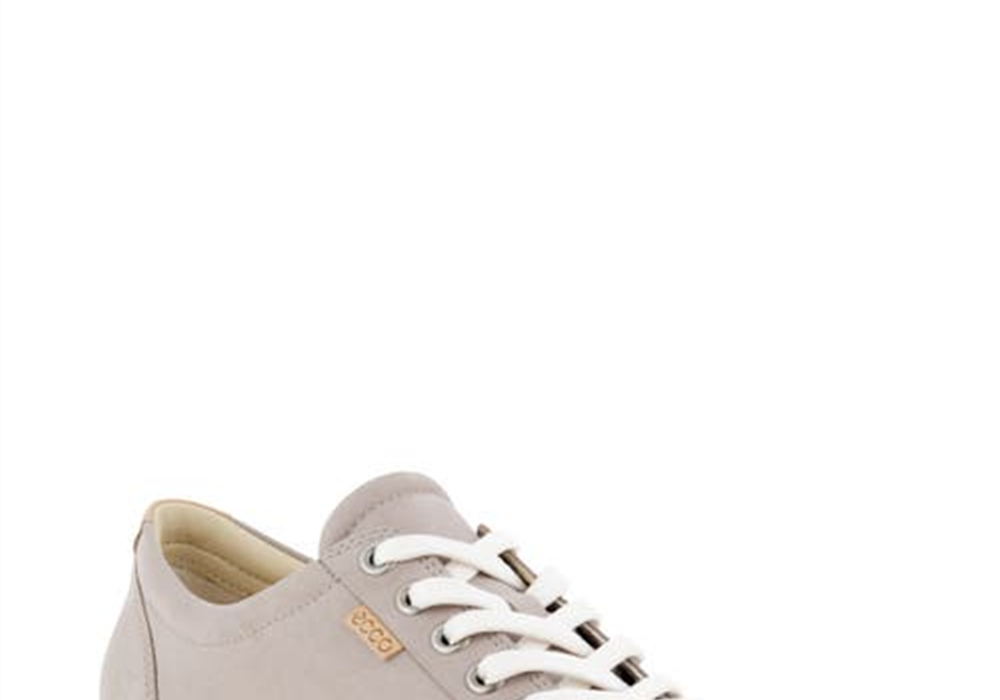 Ecco Women's Grey Soft 7 Sneaker Rose Nubuck Size 430003-02386