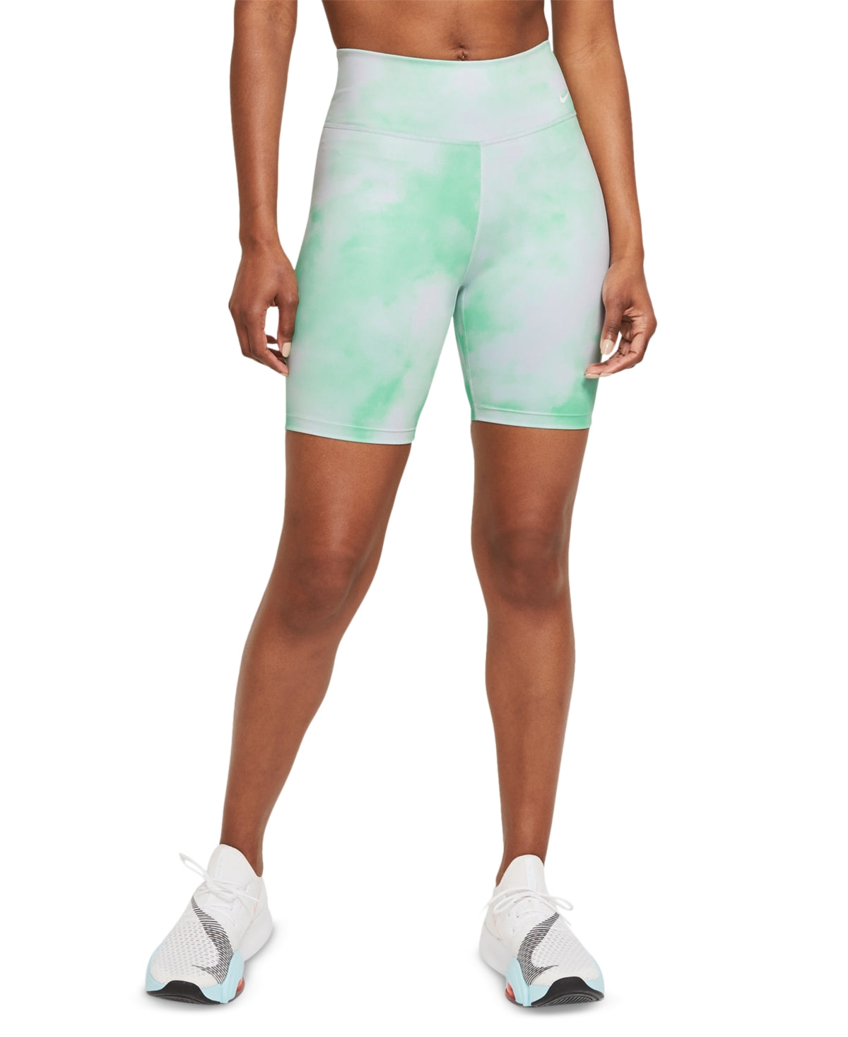 Nike Women's One Icon Clash Bike Shorts Green Size X-Small