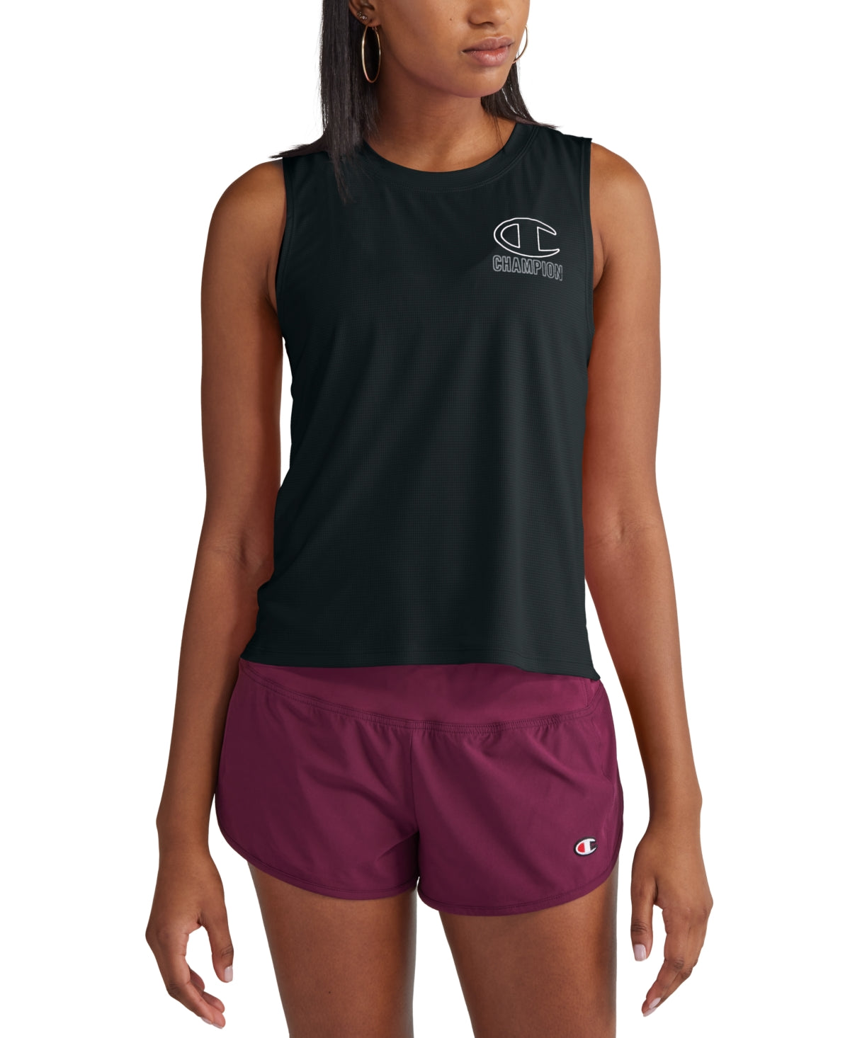 Champion Women's Absolute Eco Logo Tank Top Black Size Large