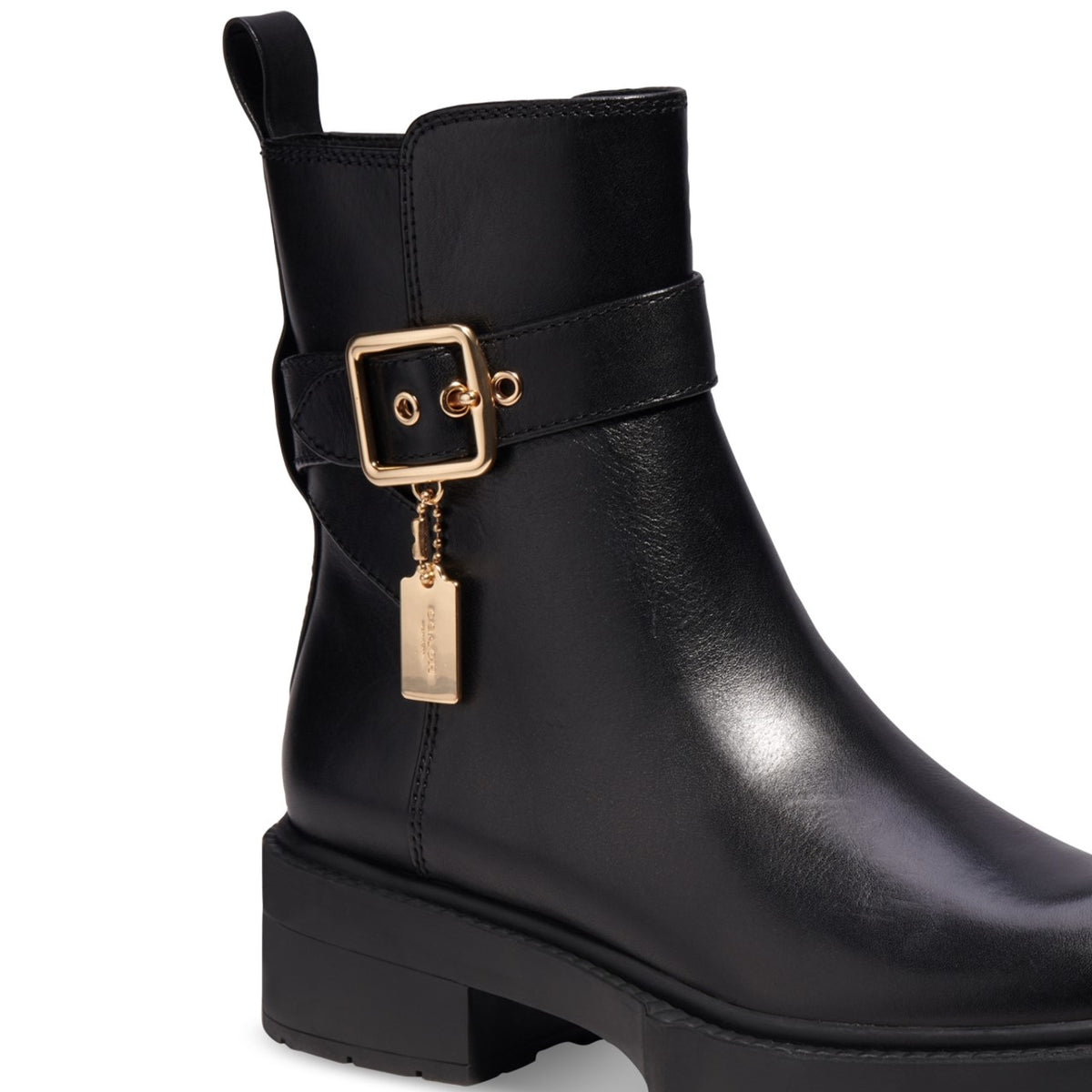 Coach Women's Lacey Leather Bootie Black Size 7