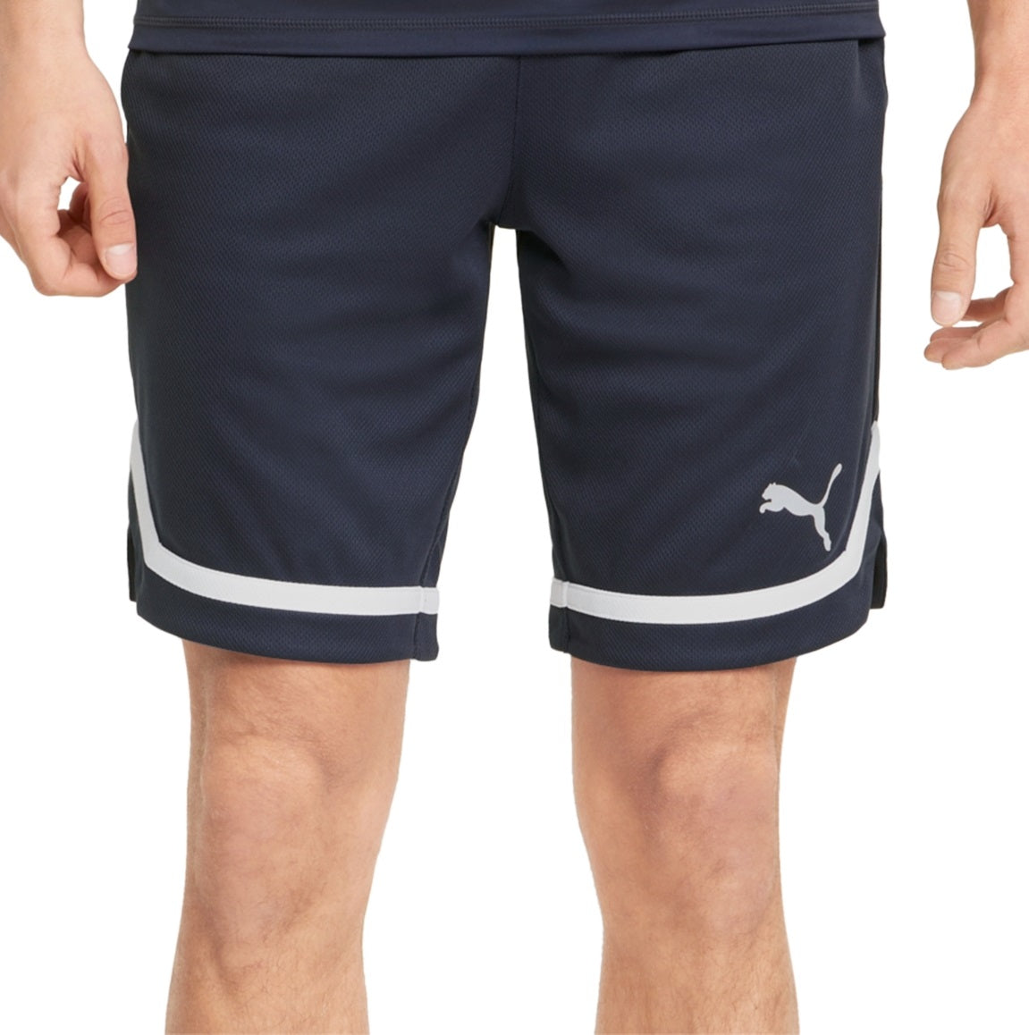 Puma Men's Regular Fit Moisture Wicking Shorts Blue Size Medium