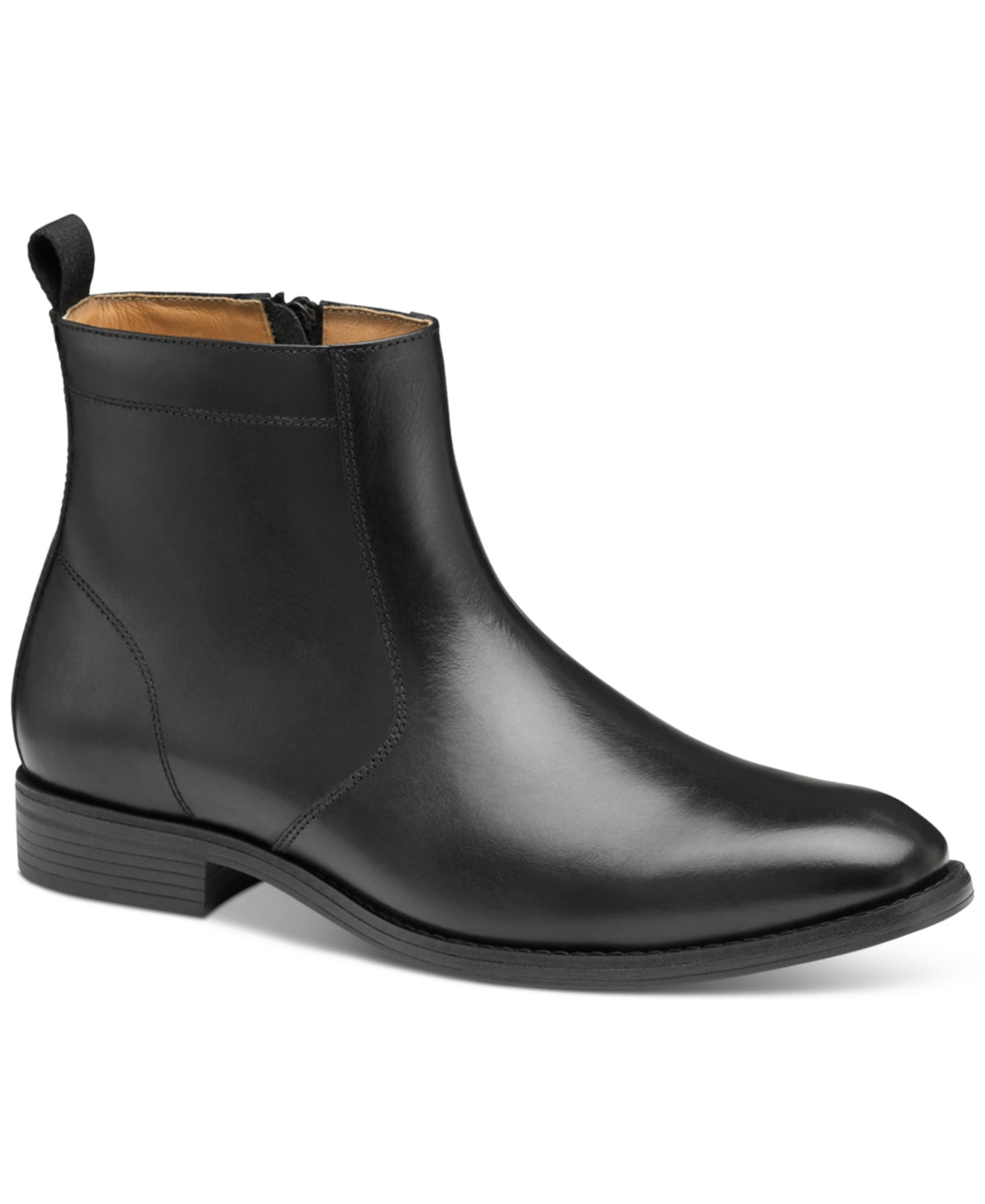 Johnston & Murphy Men's Lewis Side Zip Boot Black Size 8.5 M