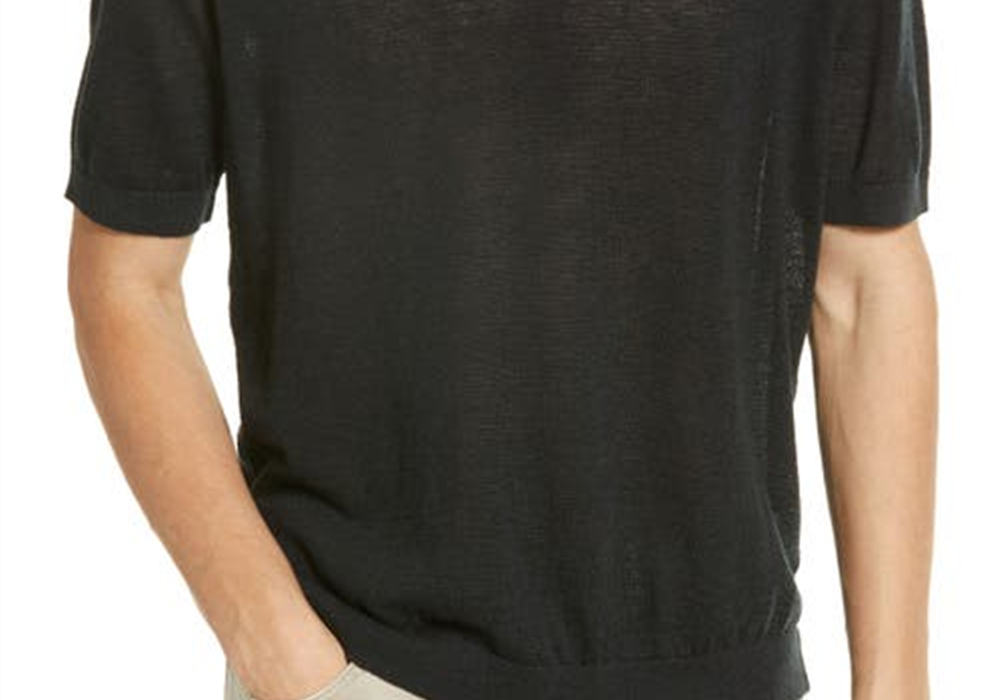 Rag & Bone Louis Organic Cotton T-Shirt In Black Size X-Large