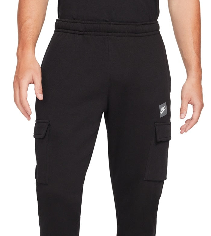 Nike Men's Just Do It Fleece Cargo Pants Black Size Medium