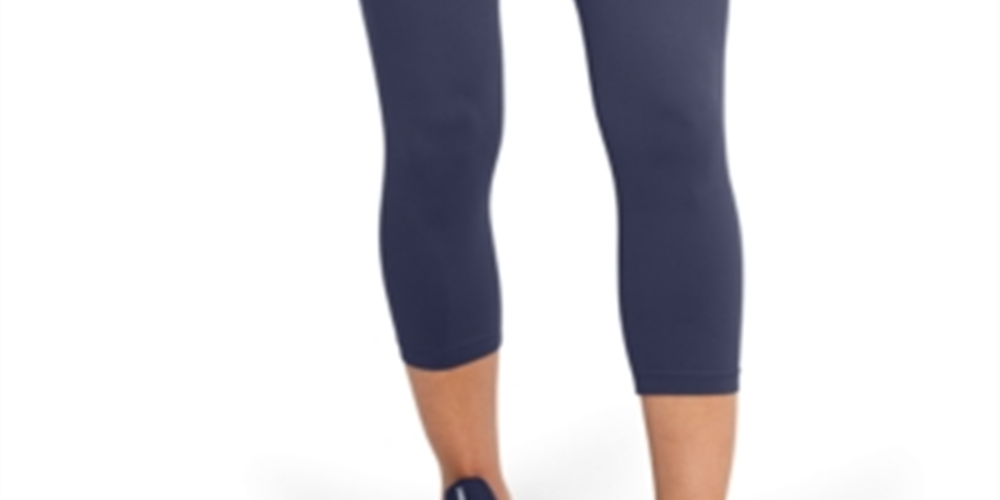 Under Armour Women's Moisture Wicking Short Length Pocketed Stretch Active Wear High Waist Leggings Blue Size Small
