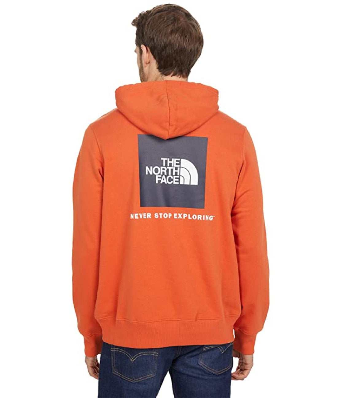 The North Face Men's Box Long Sleeve Hoodie Orange Size XX-Large