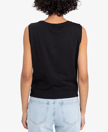 Sanctuary Women's Twist Front Tank Top Black Size Small
