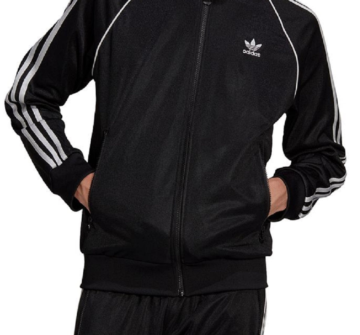 adidas Men's High Shine Track Jacket Black Size Small