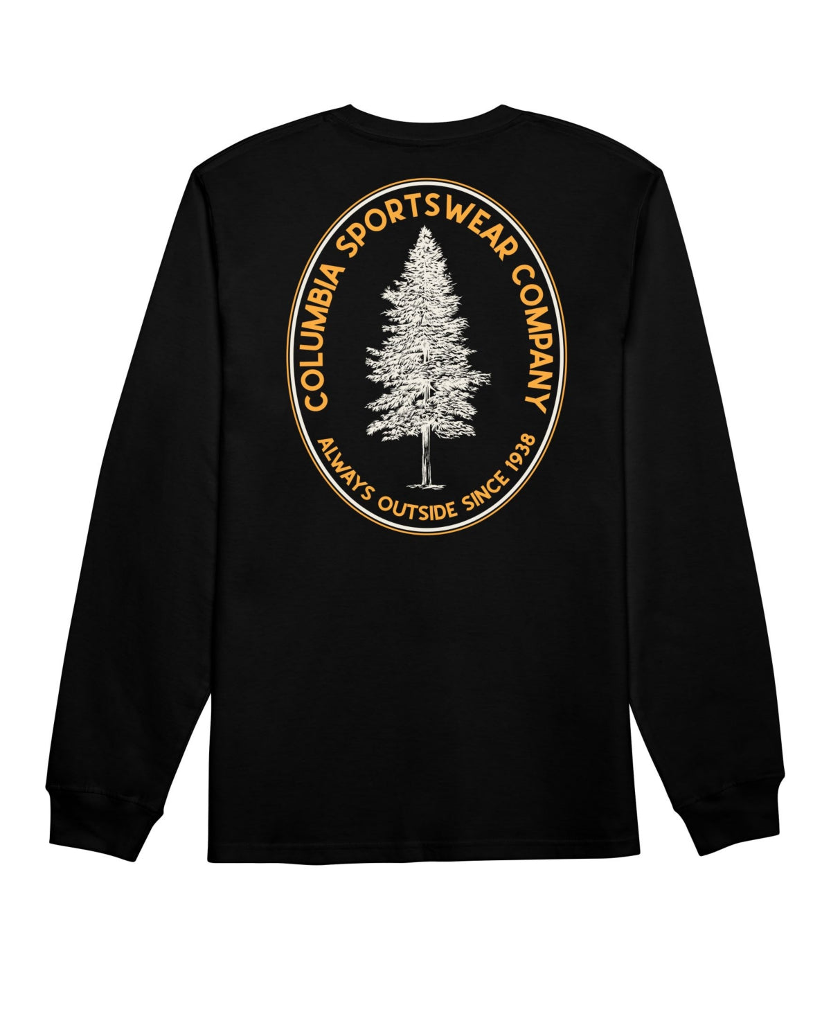 Columbia Men's Logo Graphic Long Sleeve T-Shirt Black Size Medium