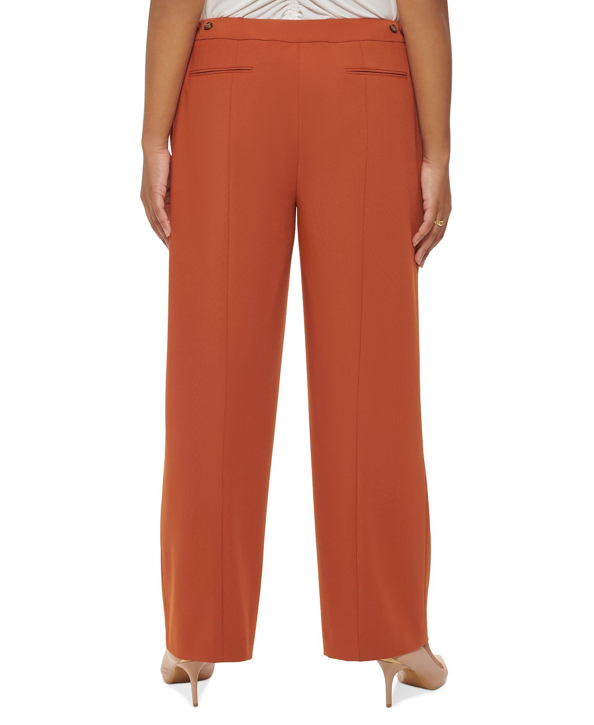 Calvin Klein Women's Lux Highline Pants Brown Size 18W