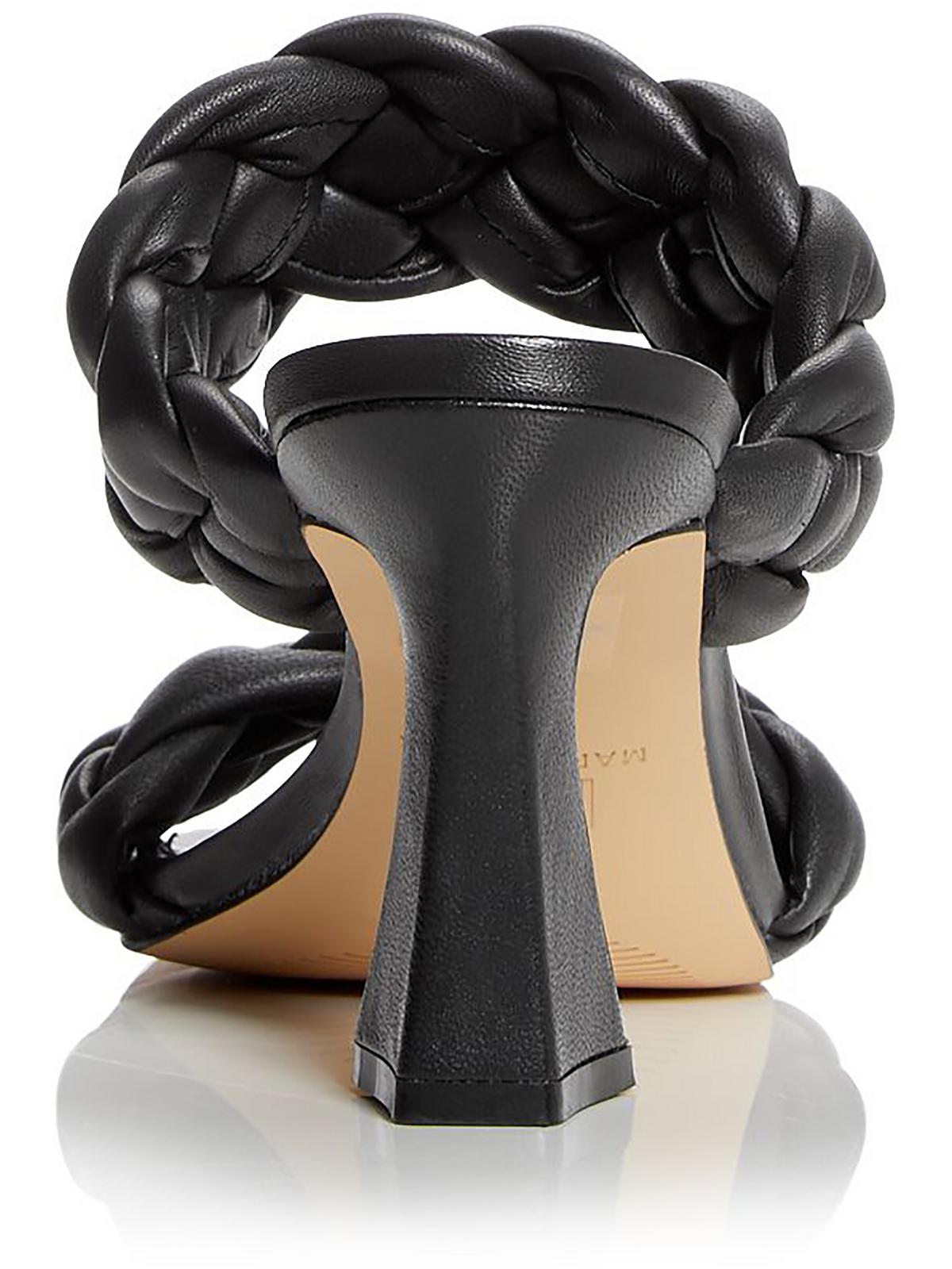Marc Fisher Women's Hammy Braided High Heel Slide Sandals Black Size 5