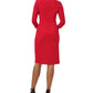 Adrianna Papell Women's Faux Wrap Cocktail Dress Red Size 14