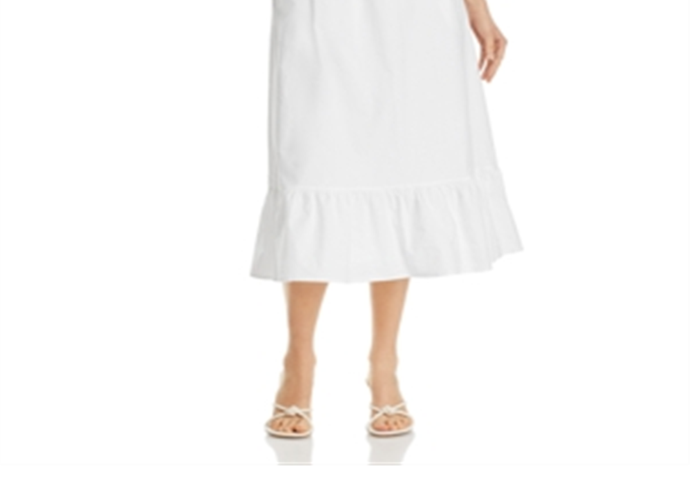 Vineyard Vines Poplin Puff Sleeve Midi Dress