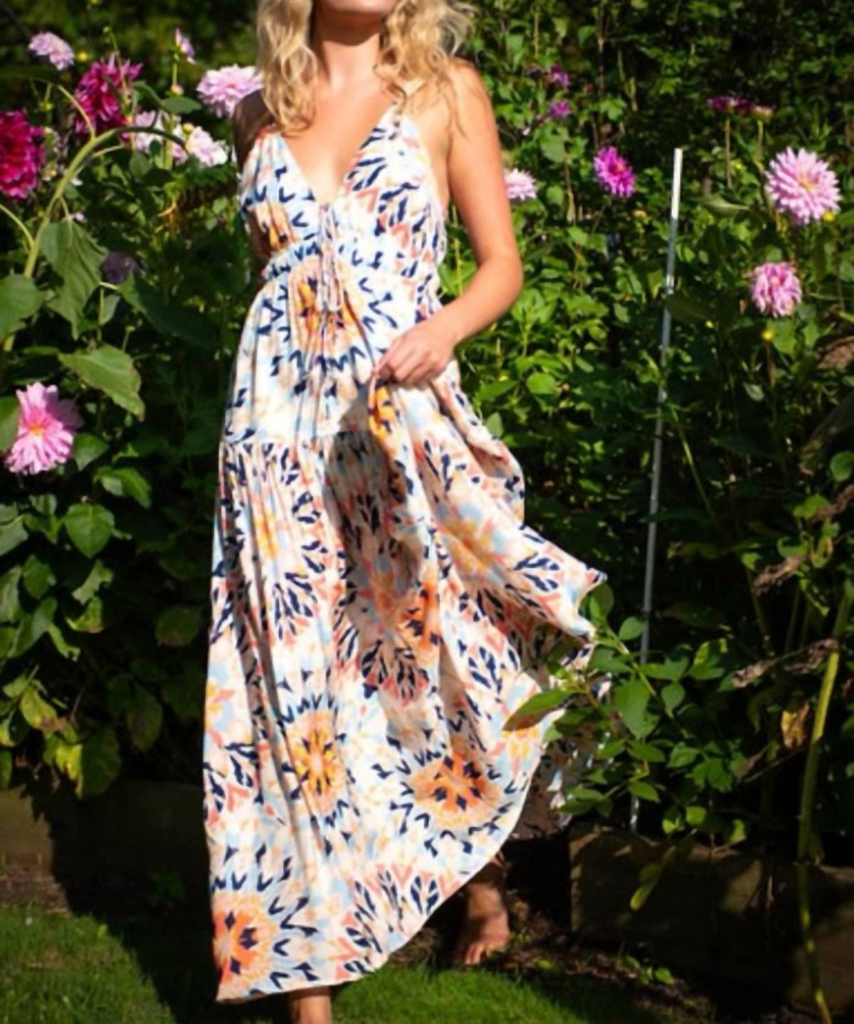 Elan - Spaghetti Strap Tiered Maxi Dress