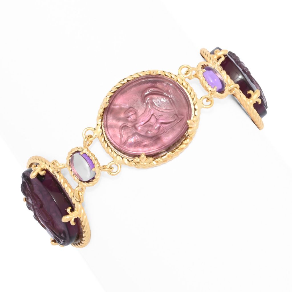 tagliamonte-18k-gold-plated-venetian-glass-cameo-gem-bracelet