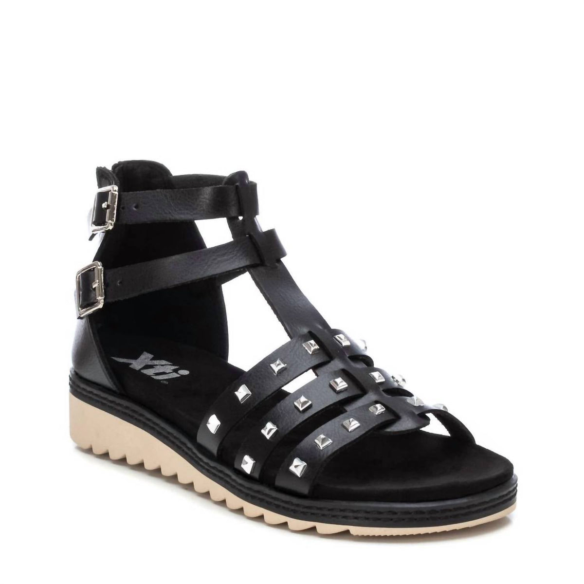 Xti - WOMEN'S FLAT SANDALS WITH GOLD STUDS