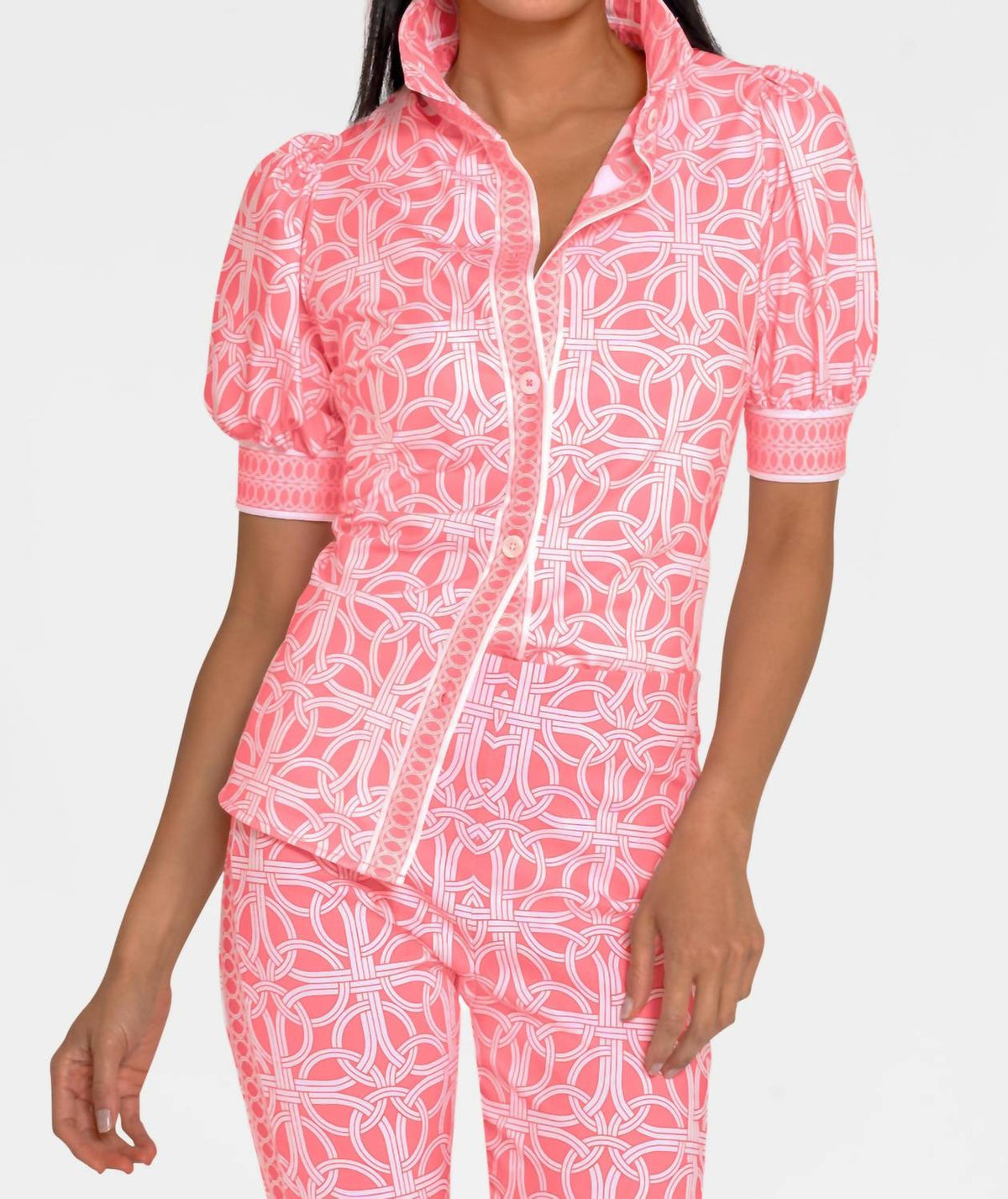 Gretchen Scott - Puff Sleeve Ring Toss Top