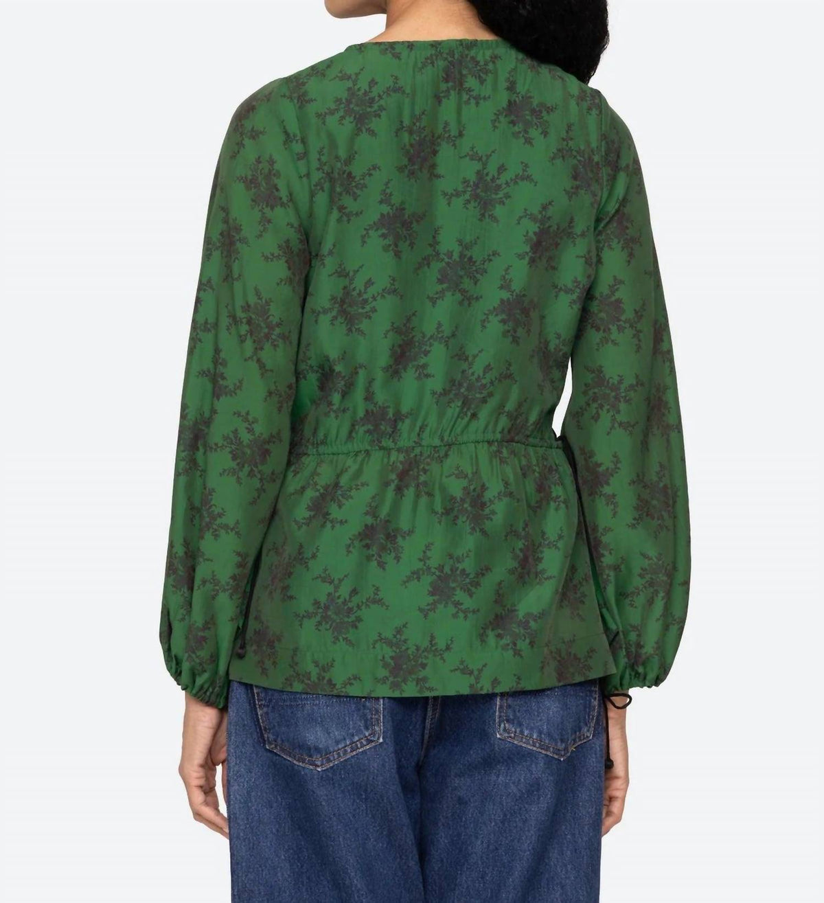Sea - Joan Print Tie Front Top
