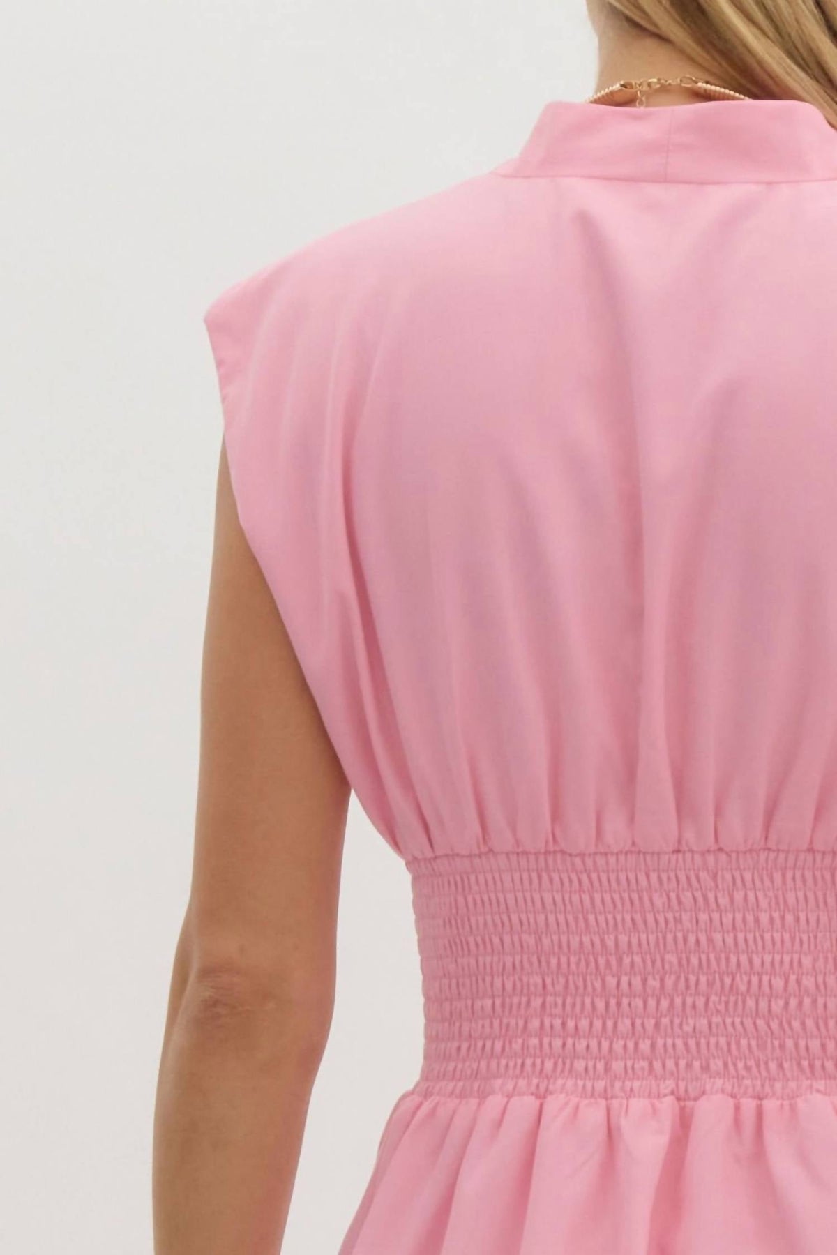 Entro - Smocked Waist Midi Dress