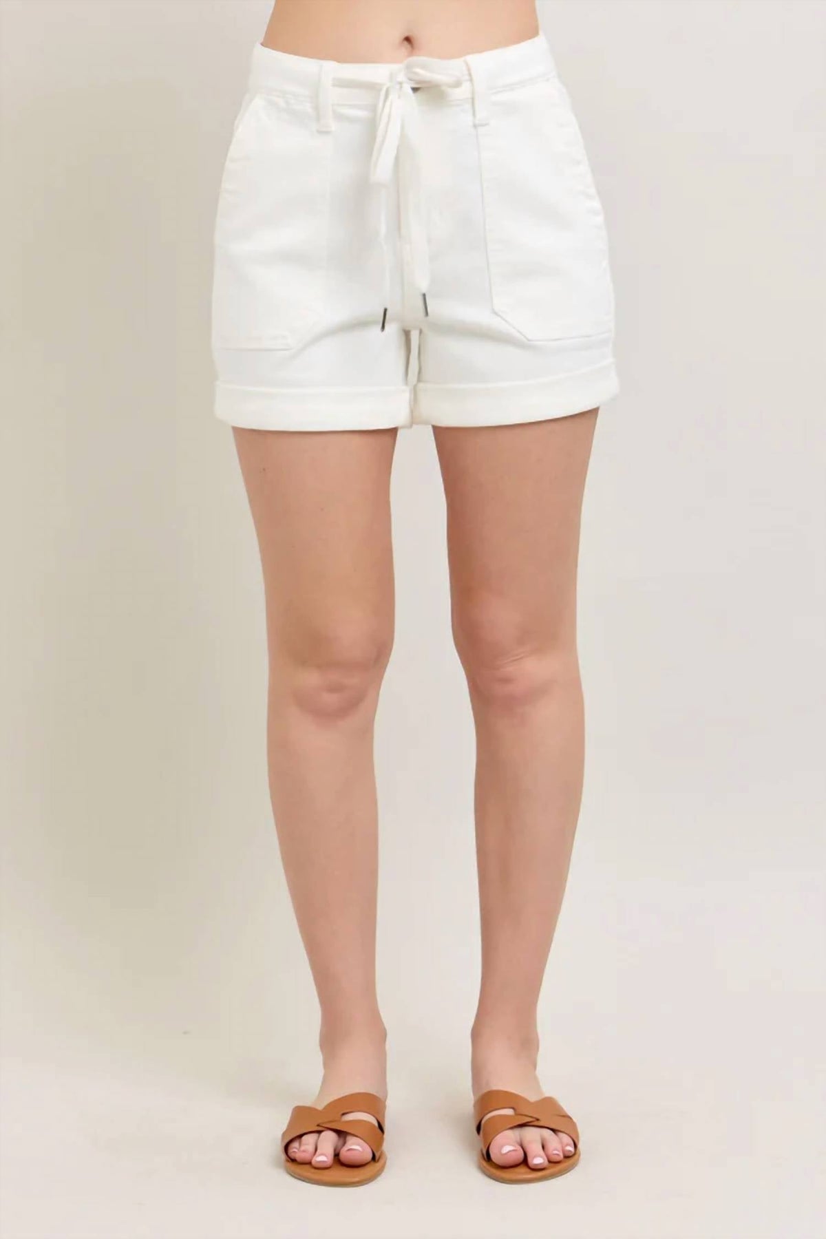 Judy Blue - High Waist Cuff Jogger Shorts