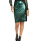 Thalia Sodi Women's Sequined Skirt Green Size Small