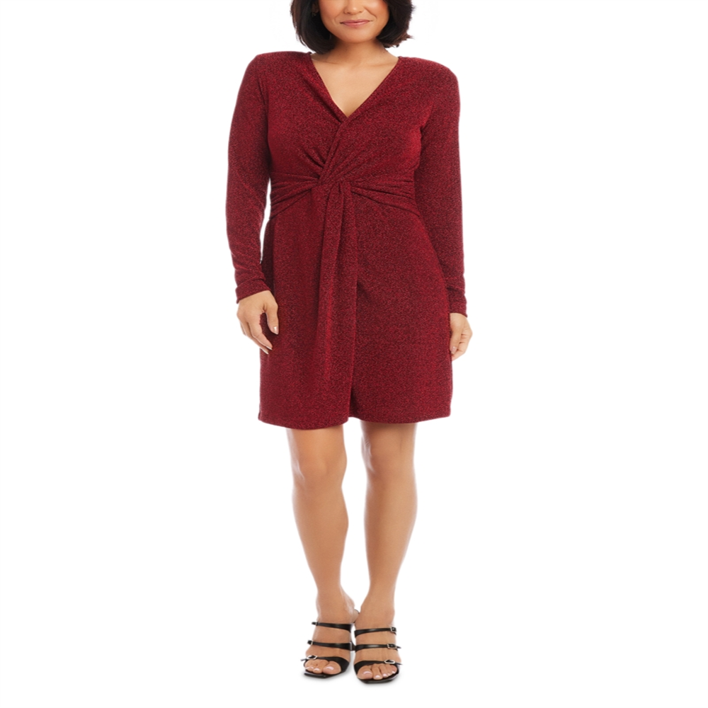 Karen Kane Twist Front Dress Red