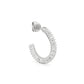 Allyanna Gifts - Women's Inside Out Baguette Cubic Zirconia Oval Open Hoop Earrings