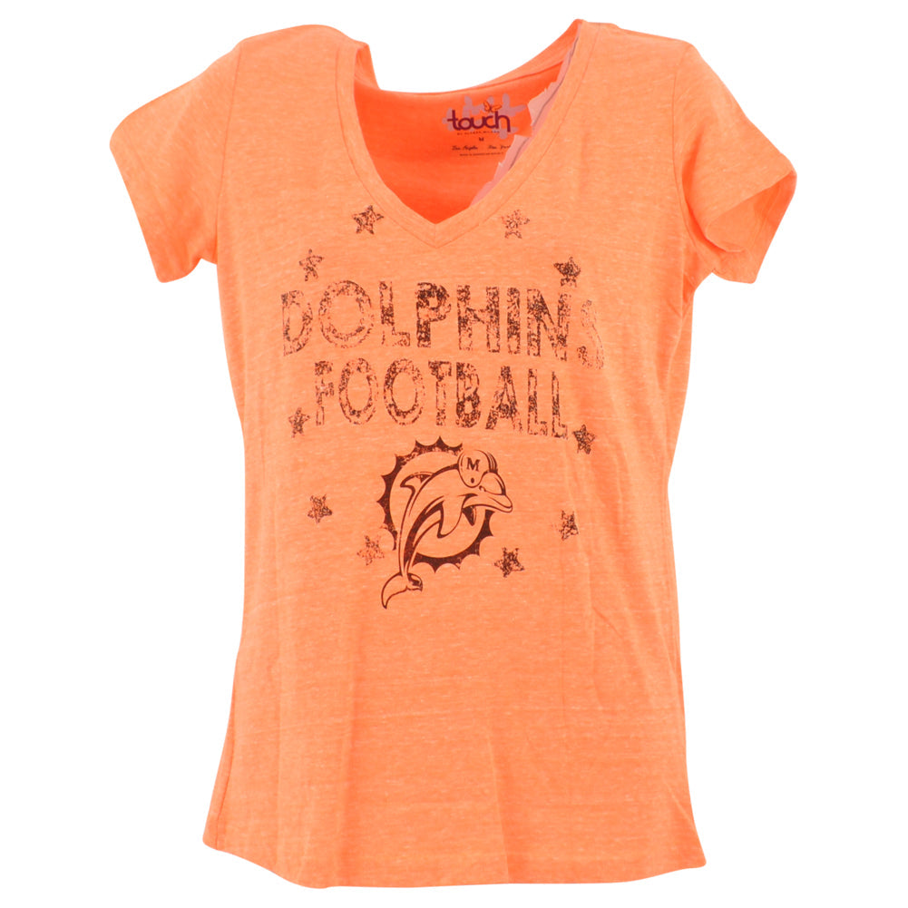 NFL Miami Dolphins Football Short Sleeve Womens Ladies Neon Tshirt Tee Medium