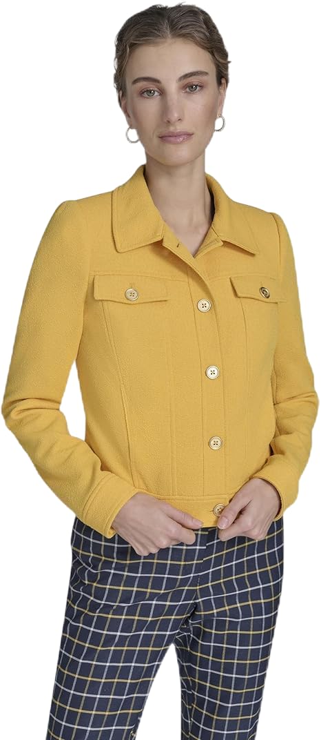 Tommy Hilfiger Womens Trucker Jacket Deep Maize Size 6
