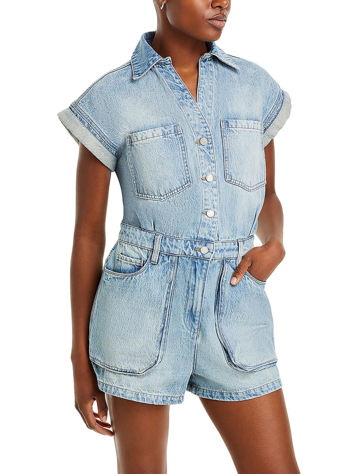 Blanknyc Denim Romper Blue