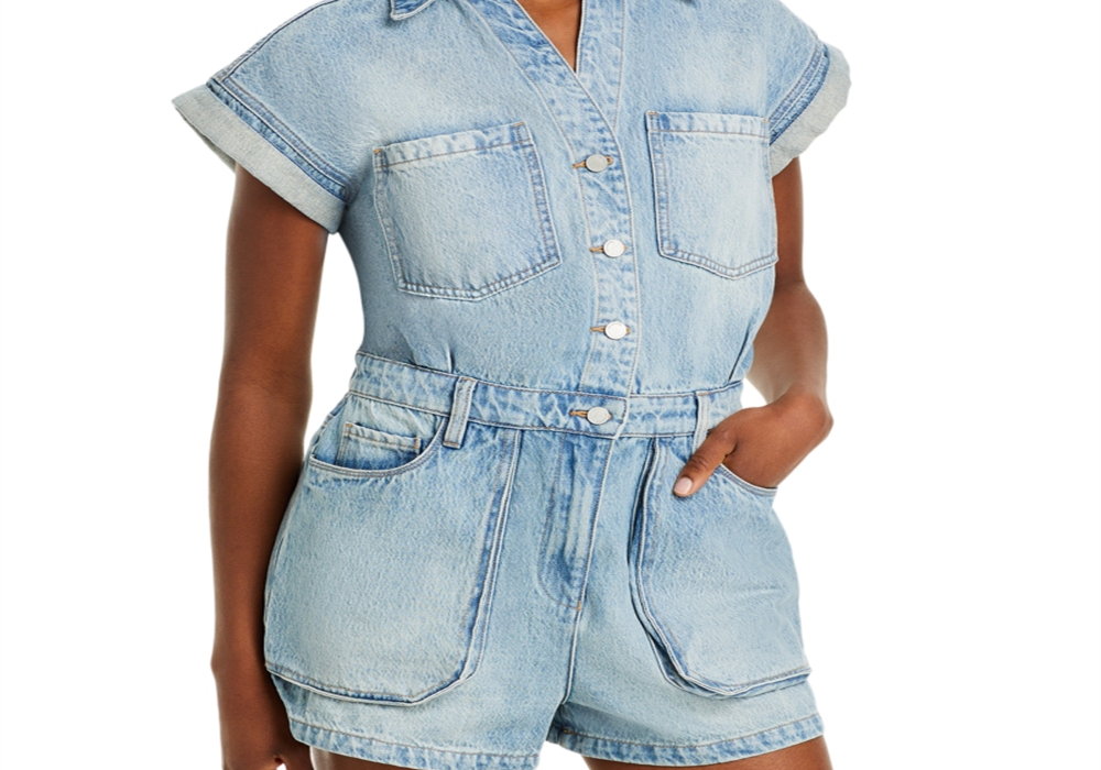 Blanknyc Denim Romper Blue