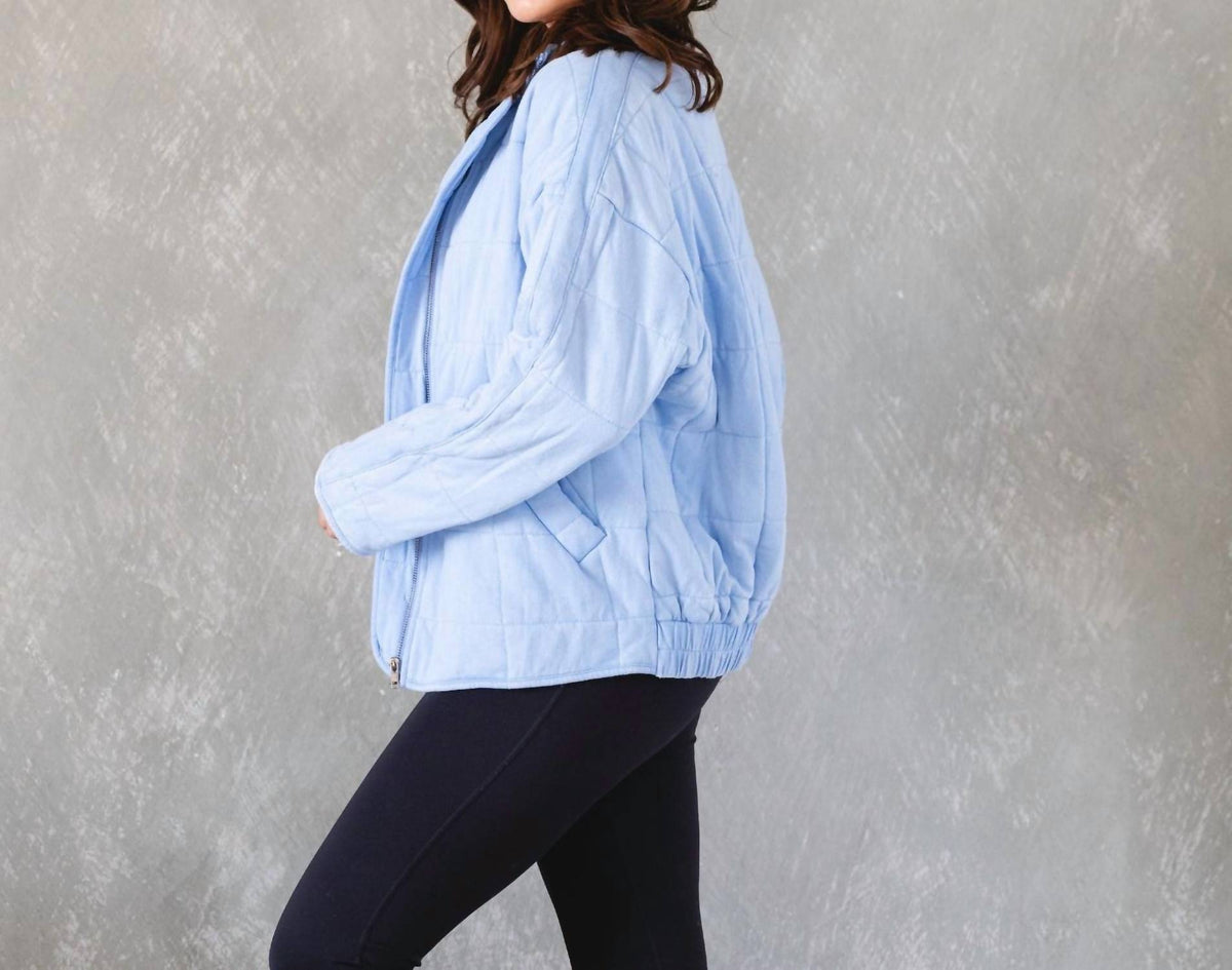 Aemi + Co - Sky Blue Dixie Quilted Jacket