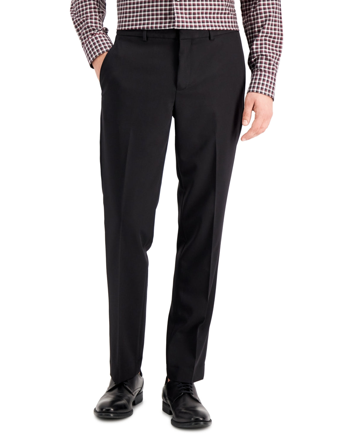 Perry Ellis Men's Modern Fit Stretch Solid Resolution Pants Black Size 42X30