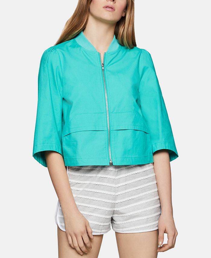 BCBGeneration Women's Bomber Jacket Green Size Small