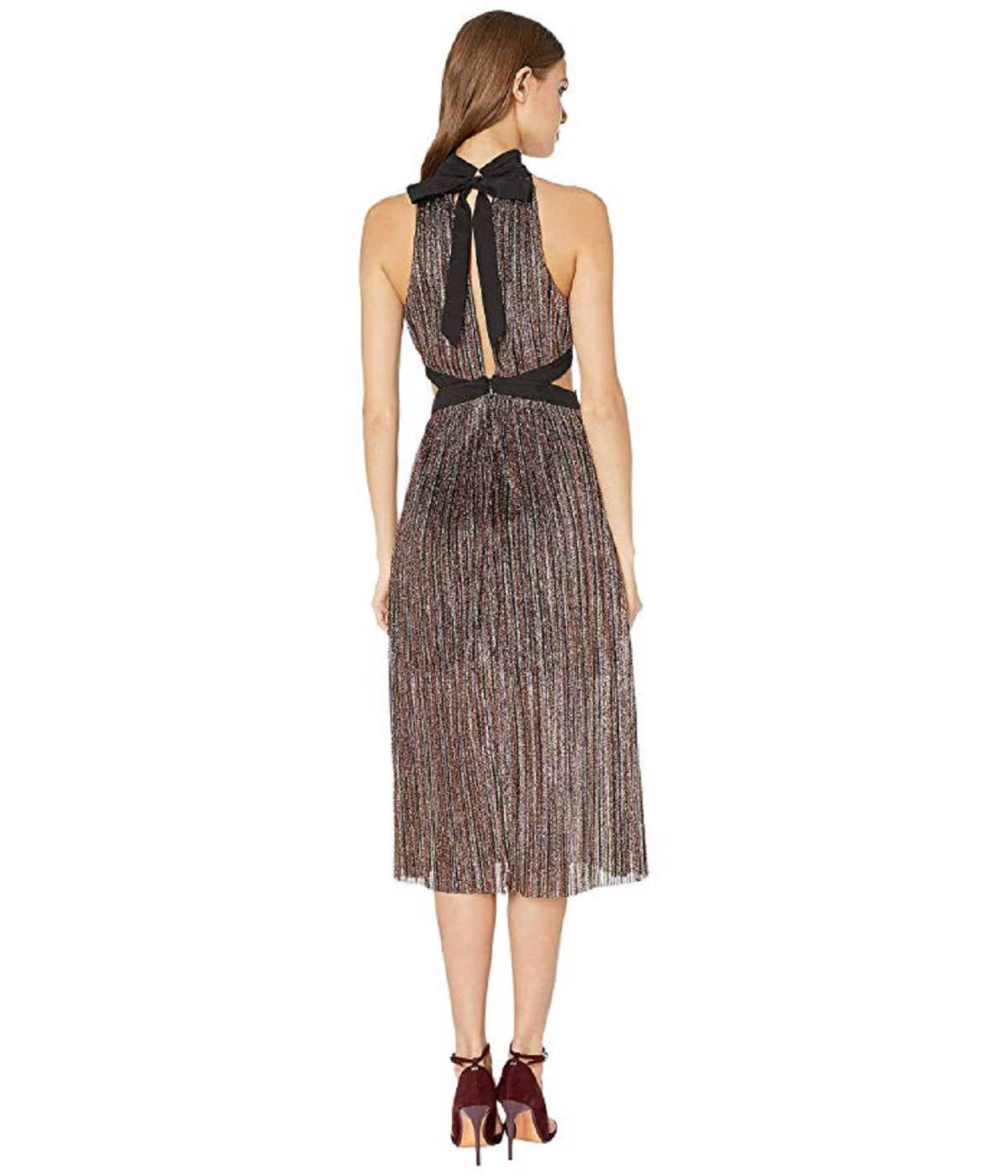 BCBGeneration Women's Mock Neck Bow Back Dress Black Size 2