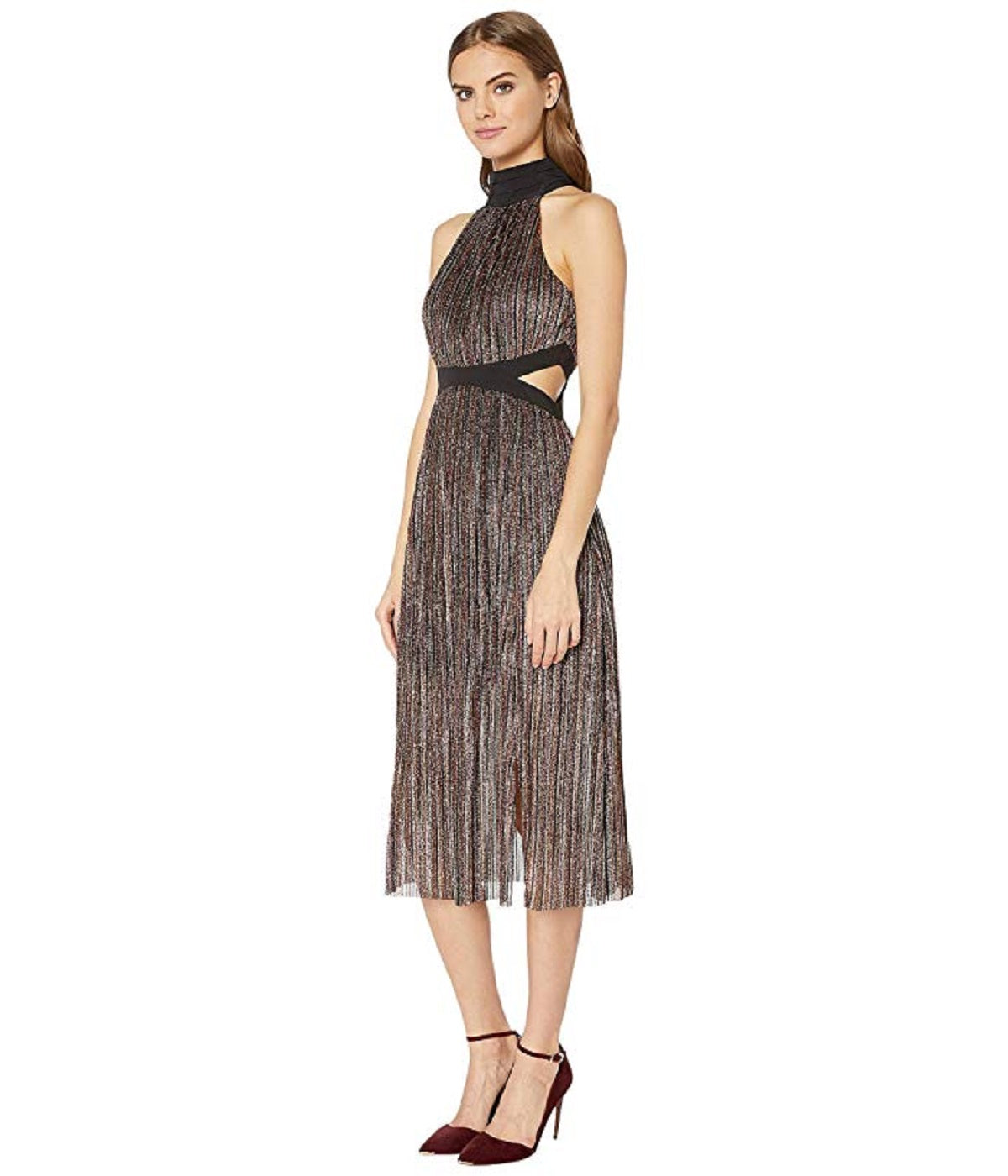BCBGeneration Women's Mock Neck Bow Back Dress Black Size 2