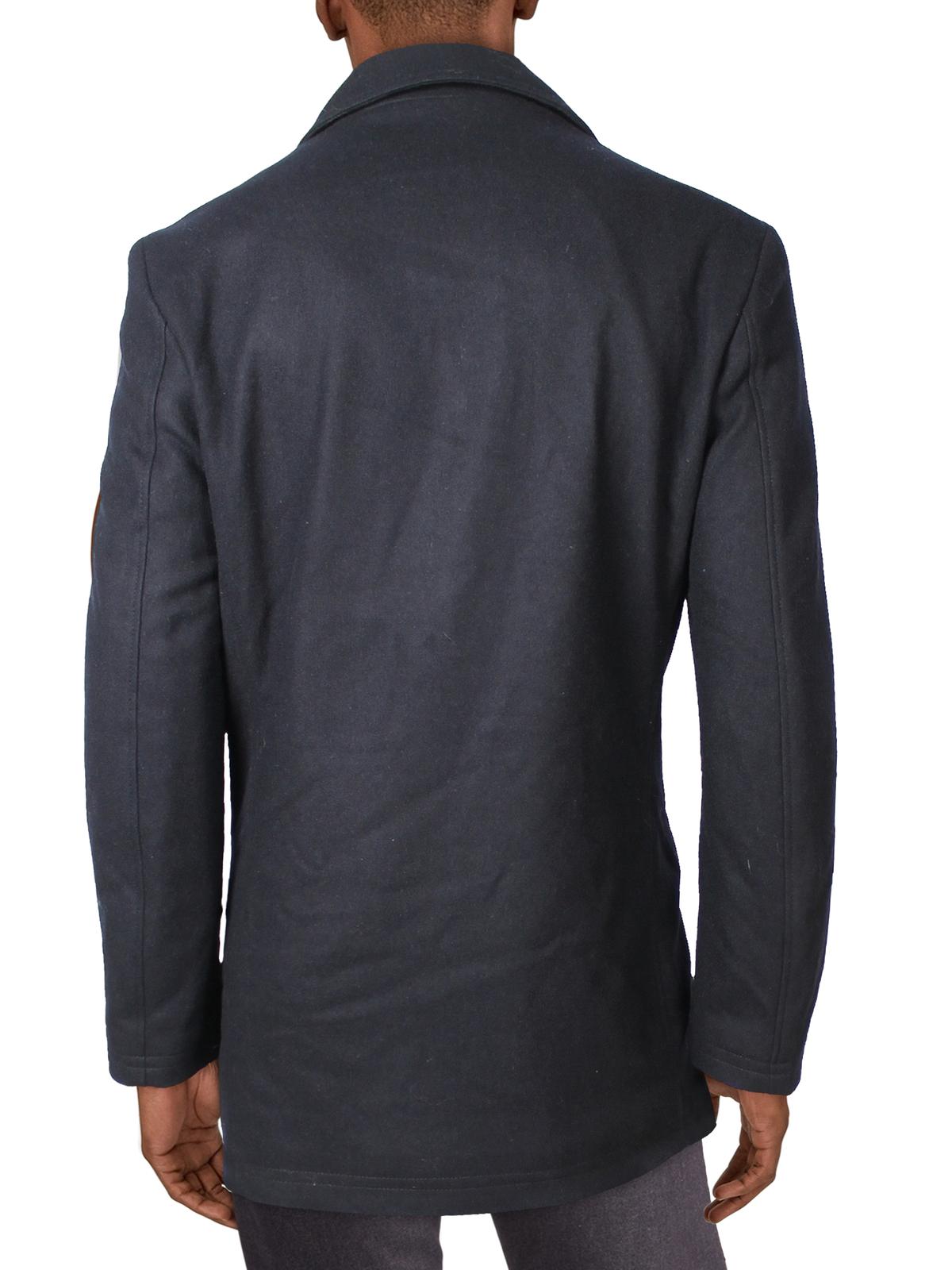 Ralph Lauren Men's Wool Blend Topper Pea Coat Blue Size 38