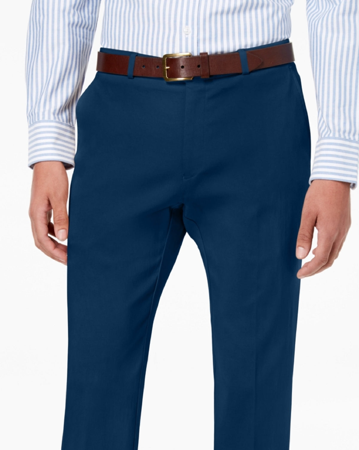Tommy Hilfiger Men's Modern Fit Th Flex Stretch Comfort Solid Performance Pants Blue Size 33X30