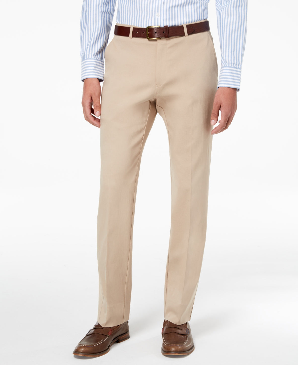 Tommy Hilfiger Men's Modern Fit Th Flex Stretch Comfort Pants Brown Size 36X29