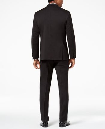 Kenneth Cole Reaction Men's Slim Fit Ready Flex Tuxedo Suit Black Size 40
