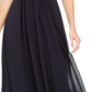 Adrianna Papell Women's Off The Shoulder Chiffon Gown Blue Size 6